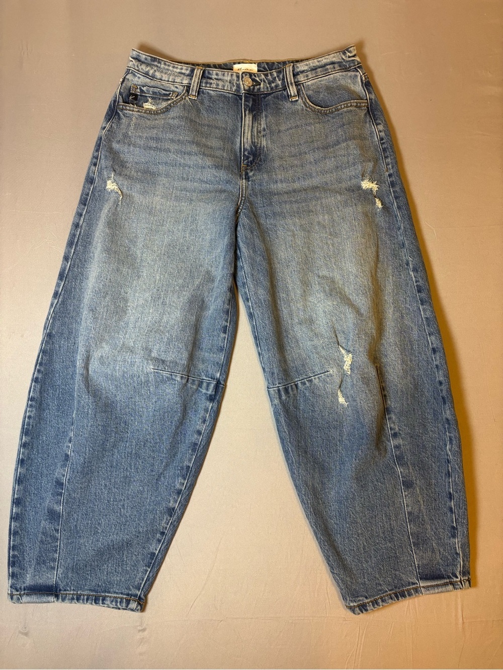 KanCan High Rise Distressed Blue Denim Jeans